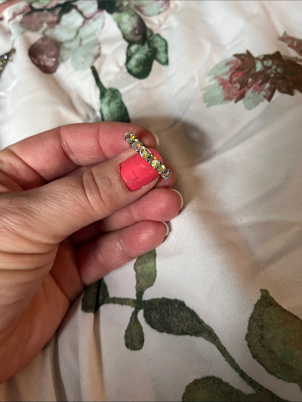 Iridescent Sparkly Eternity Band Size 7